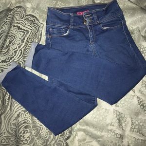 Blue jean pants size 3 high waisted cropped ankle